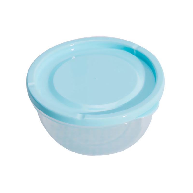 Round plastic food storage box, transparent refrigerator food storage box, sealed PP microwave-heated food storage box Item Picture