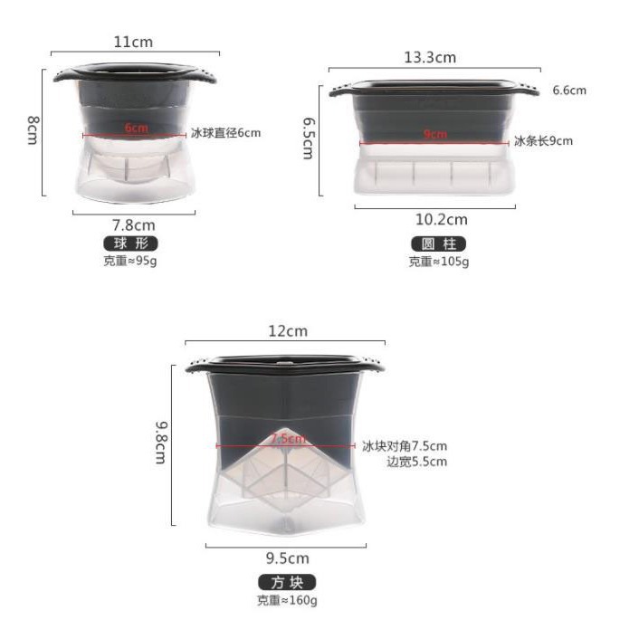 A variety of must-have whisky ice hockey trays for bars and KTVS, including round, rhombus and cylindrical trays, are in stock Application Scenario