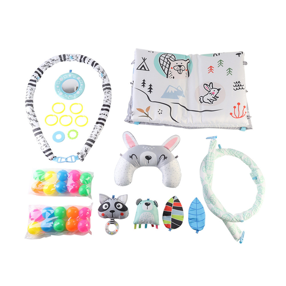 Nordic baby crawling mat, thickened home children's play mat, machine washable anti-drop floor mat, children's tent crawling mat Specification image