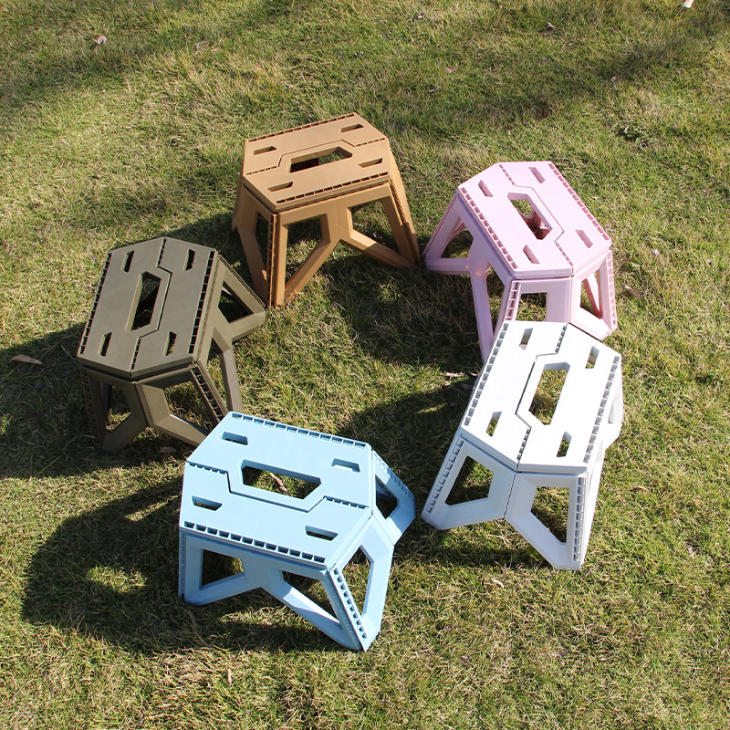 Hand-held thickened plastic folding stool, adult low stool, stool, children's small stool, outdoor camping portable fishing stool Specification image