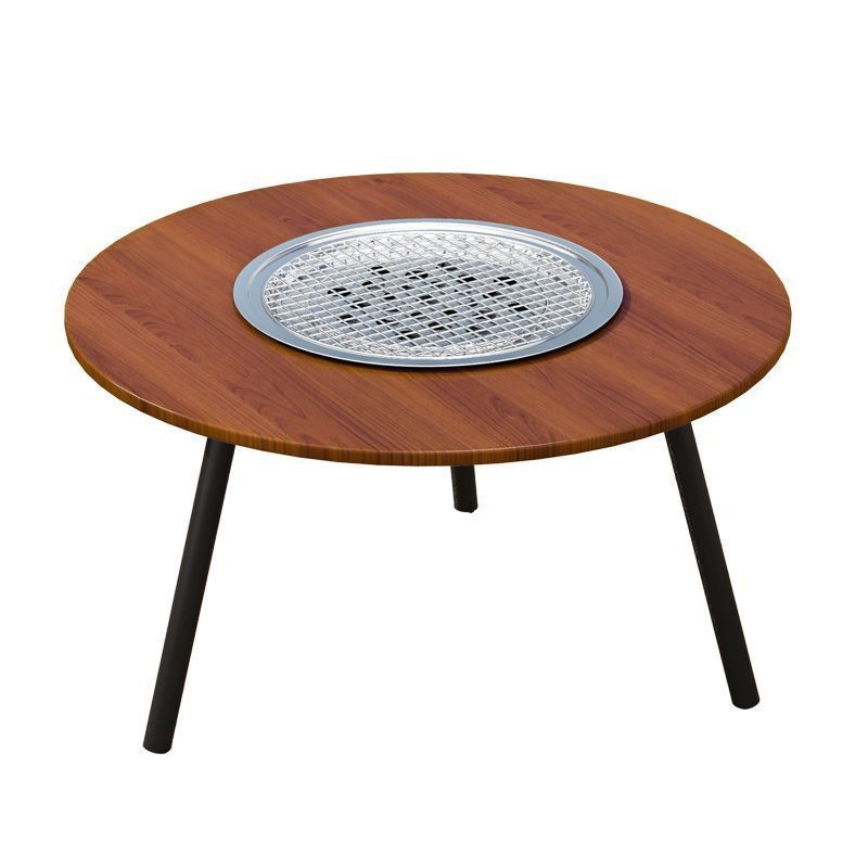 户外烧烤炉便携折叠烧烤桌子烤肉野外庭院围炉煮茶桌野餐实木桌子白底实物图