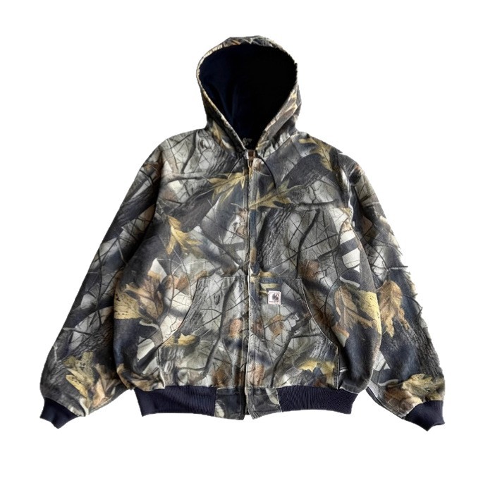 Cross-border European and American 2026 Autumn/Winter new men's Amazon fashion retro hooded long-sleeved zipper casual hoodie Specification drawing