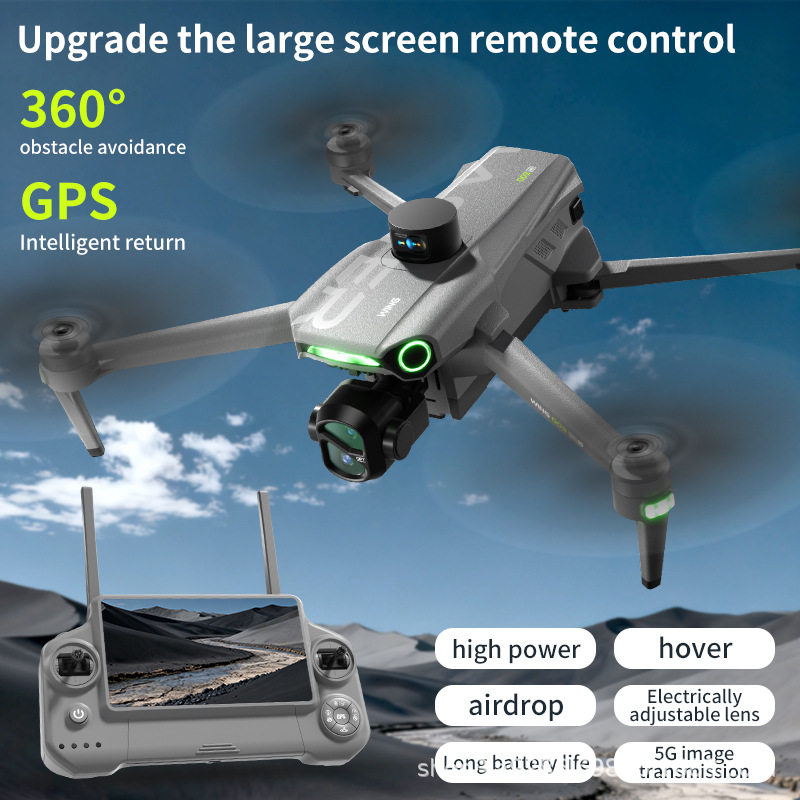 2026 nuevo arriendo 918S drone GPS control de pantalla retorno fotografía aérea antisacudimientos PTZ evitar obstáculos control remoto avión airdrop details Picture