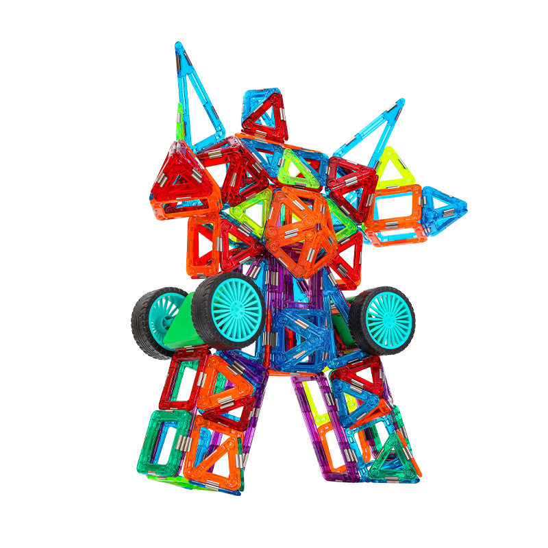 钕铁大号磁力片强磁玩具套装批发儿童益智早教磁性积木拼装磁力棒白底实物图