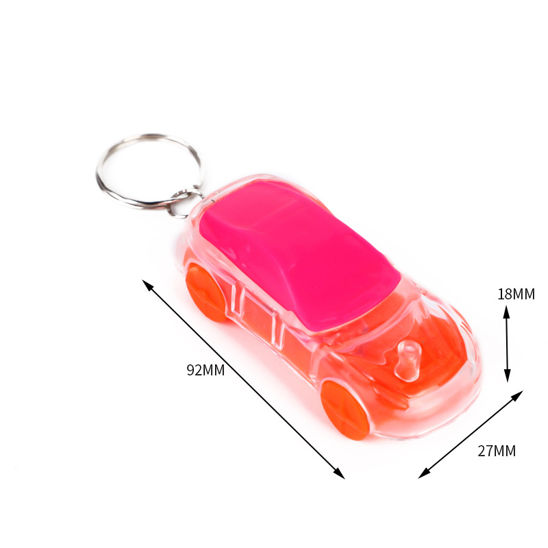 Creative simulation car cross-border illuminated plastic keychain pendant, LED illuminated car keychain, children's toy Specification image