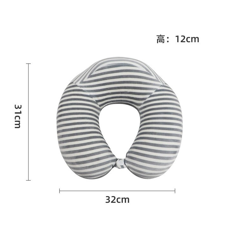 Home simple memory pillow, slow rebound U-shaped pillow, portable travel striped neck pillow, office midday rest neck protection pillow Application Scenario