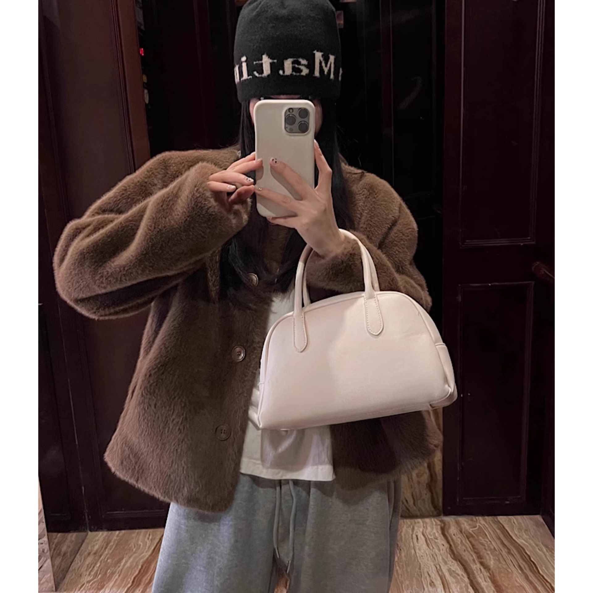 秋冬短款貂仿皮草外套女2025小个子丹麦气质新款名媛海宁貂皮大衣细节图