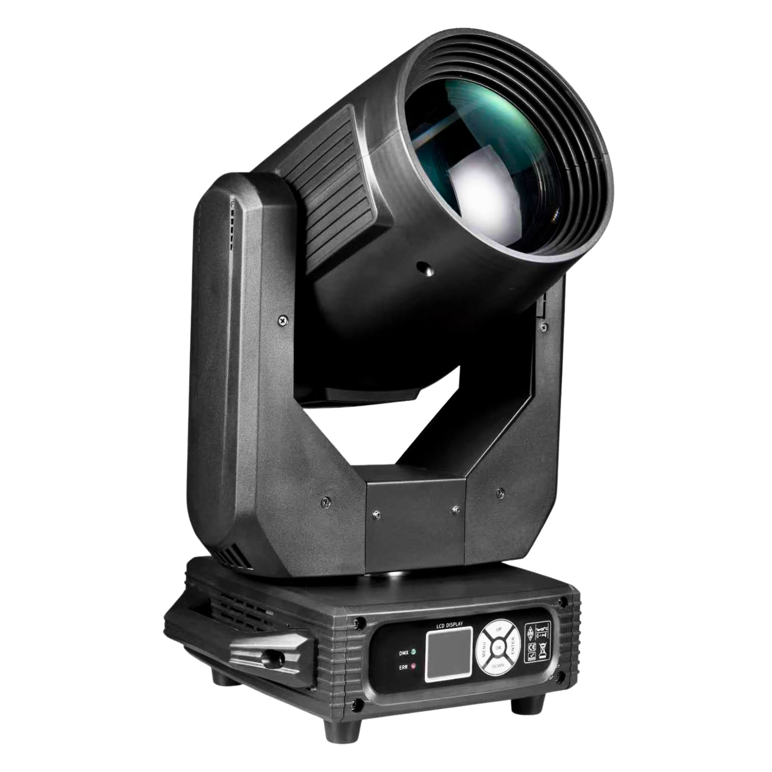 Factory direct sales of new private model 295w stage moving beam light, wedding, bar, ktv stage lighting, atmosphere rendering control, led pattern rotating spotlight Item Picture