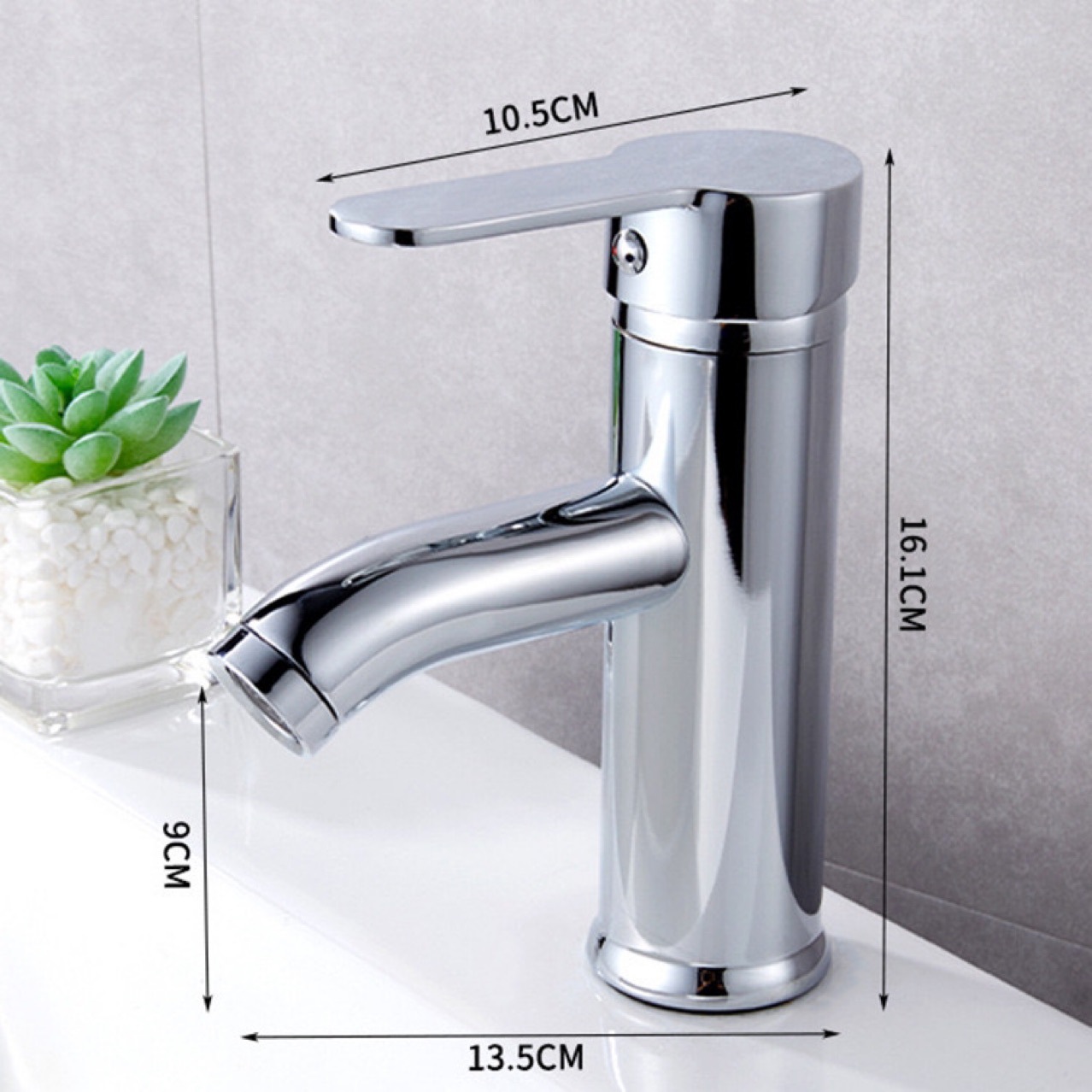 Bathroom, cabinet, basin, washbasin, countertop, faucet, hot and cold dual-purpose washbasin, stainless steel electroplated Specification image