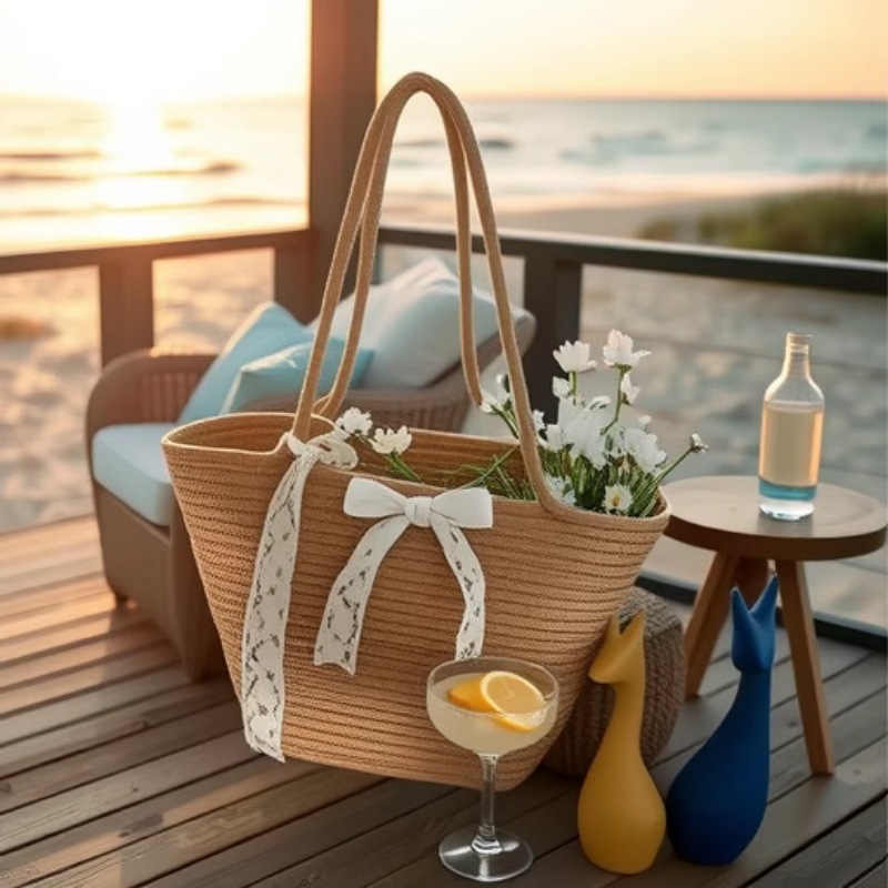 Cross-Border Woven Bags, Large-Capacity Woven Tote Bags, Beach Bags, Crossbody Bags, Handbags, Beach Crossbody Bags, Woven Bags