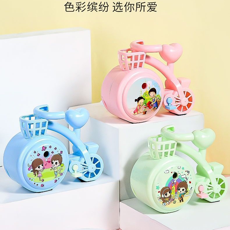 Rafael, automatic pencil feed, student pencil sharpener, rotary pencil sharpener, hand-cranked pencil sharpener, bicycle Specification image