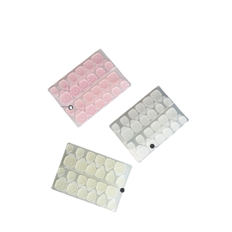 Wholesale of 12 or 24 pieces of super thin nail gel tape for wearing nail gel, yellow glue nail patches, double-sided tape Item Picture