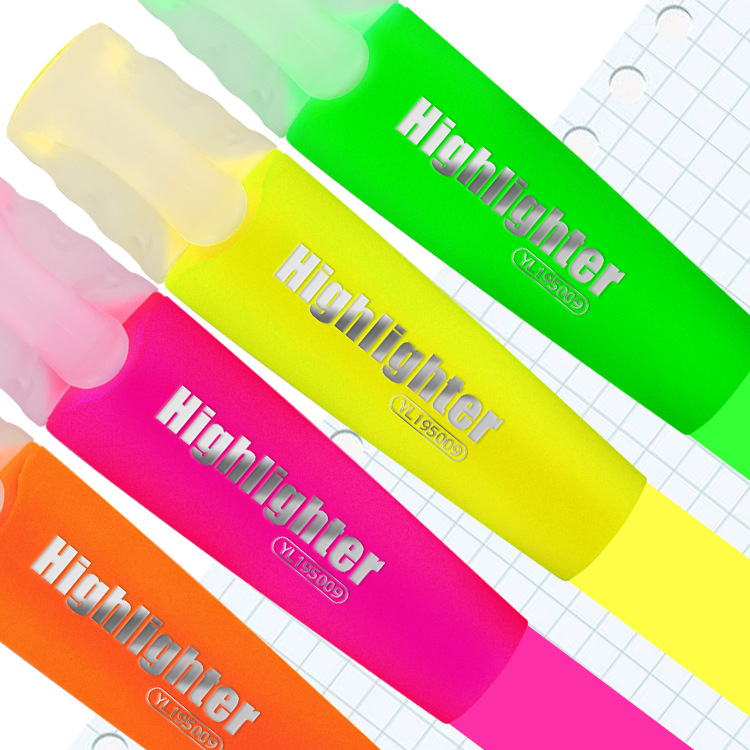 Yalong Cross-border brand children's highlighter pen, Highlighter note number pen 4 polyvinyl chloride mixed Highlighter pen Specification image