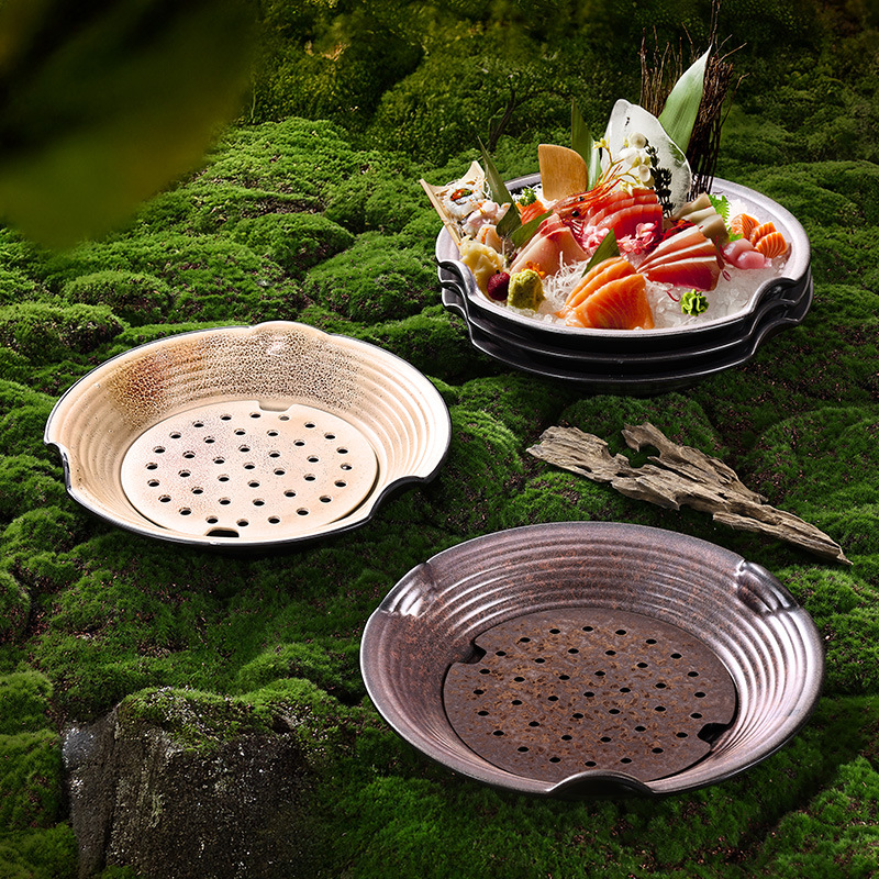 Shan Ye Feng Copper Rust Series Melamine commercial trays, living room desktop storage trays, restaurant commercial trays wholesale details Picture