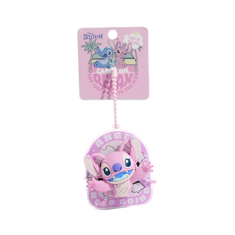 Genuine Stitch magnetic rotating keychain, doll, pendant, cute bag, key chain, figurine, pendant, small gift Item Picture