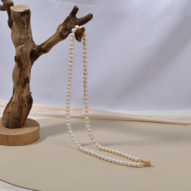 60CM long natural freshwater pearl 2024 new bestseller, light luxury and high-end style necklace, autumn and winter long sweater chain for women details Picture