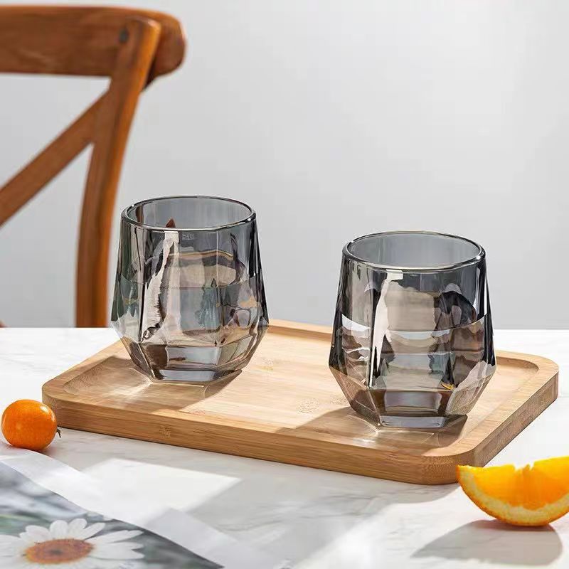 A set of glass cups, drinking cups, household handle glass tea cups, high appearance level, complete set of cups, coffee cups, breakfast cups Application Scenario