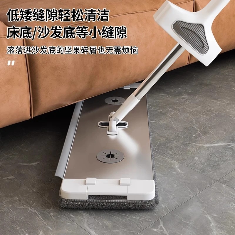 第五代升级铝合金平板拖把45cm懒人免手洗大号加厚拖布大面积拖地                            细节图