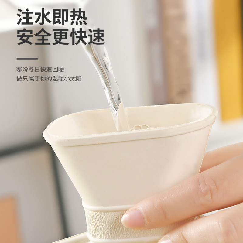 热水袋注水式可爱毛绒玩偶布套大容量橡胶内胆大号灌水暖水袋批发细节图