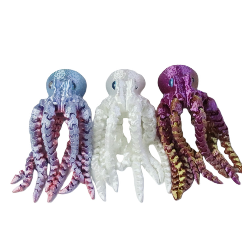 3D printed 26cm octopus figurine with joints, hands-on model, children's creative toy, cross-border squid Item Picture