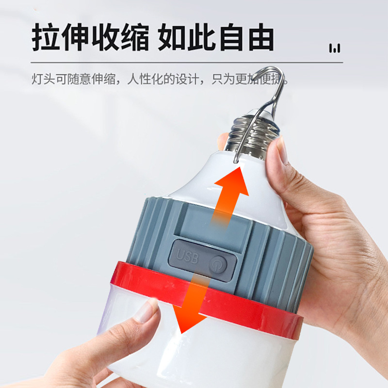 led emergency bulbs in stock for wholesale, street stall night market lights, e27 three-proof energy-saving lamps, screw-top led plastic bulb lamps details Picture