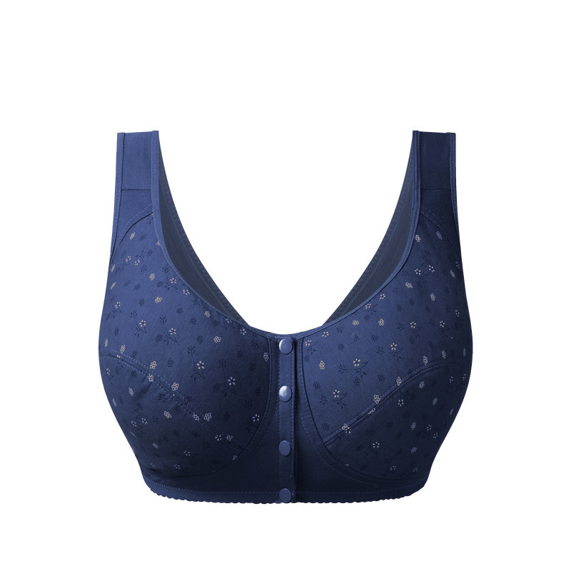 All-cotton bras for middle-aged and elderly people, large-sized sports bras for mothers, large-sized vest bras for women without underwire, thin styles for the elderly details Picture