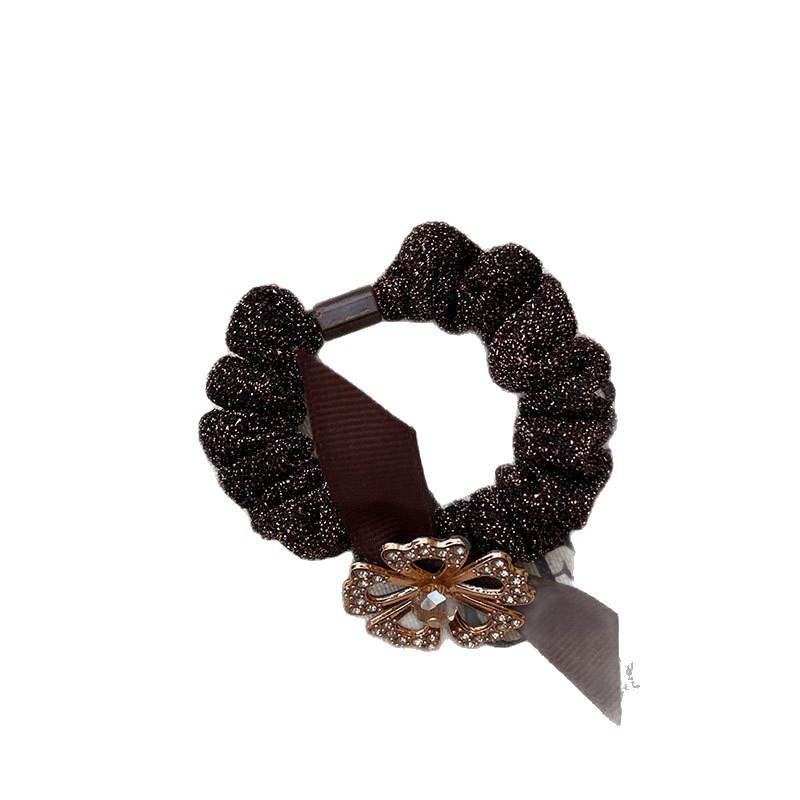 发圈/大肠发圈/饰品/韩国头绳/发圈猪大肠白底实物图