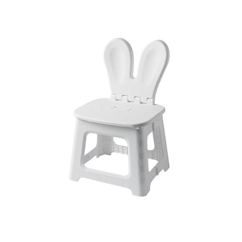 Foldingchair Rabbit Children's folding backrest chair, thickened portable home chair, simple style outdoor stool Item Picture