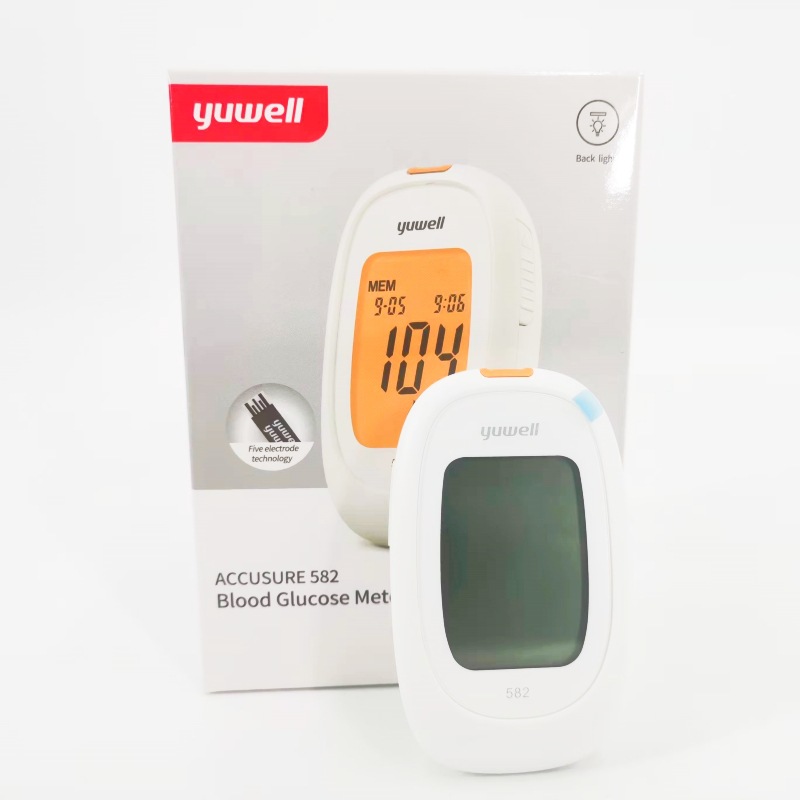 Cross-border exclusive Yuyue 582 blood glucose meter, blood glucose test paper, home high-precision, no-code adjustment, fully automatic blood glucose meter