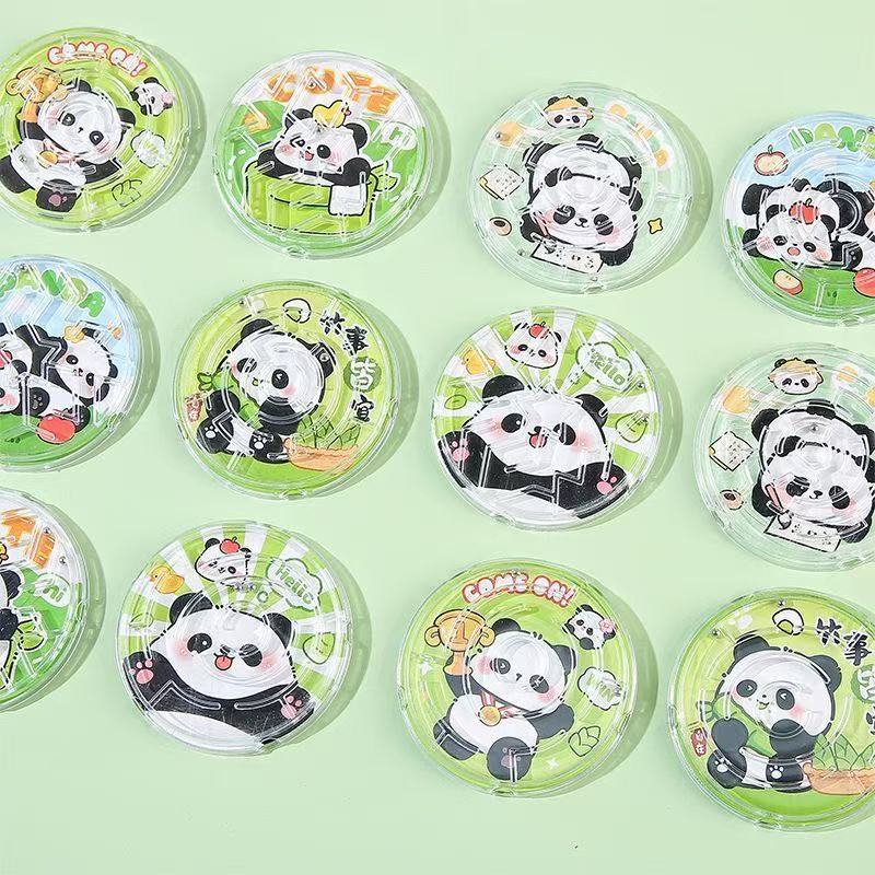 熊猫走珠迷宫训练益智玩具掌上平衡滚珠儿童迷宫幼儿园奖励小礼品产品图