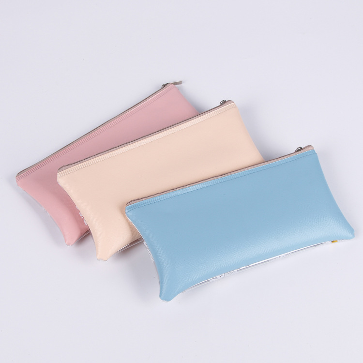 收纳防尘旅行化妆品收纳袋可视整理袋手拎浴室防水洗漱包洗漱袋白底实物图