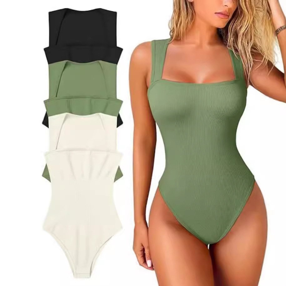 2023 European and American cross-border trade Amazon AliExpress Independent Station Women's U-neck sleeveless vest Tight one-piece dress Application Scenario