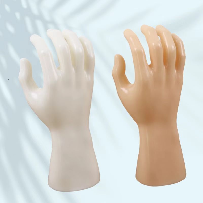 【旭峰】塑料男弯手模手套手表戒指饰品拍摄模特个性造型手模道具