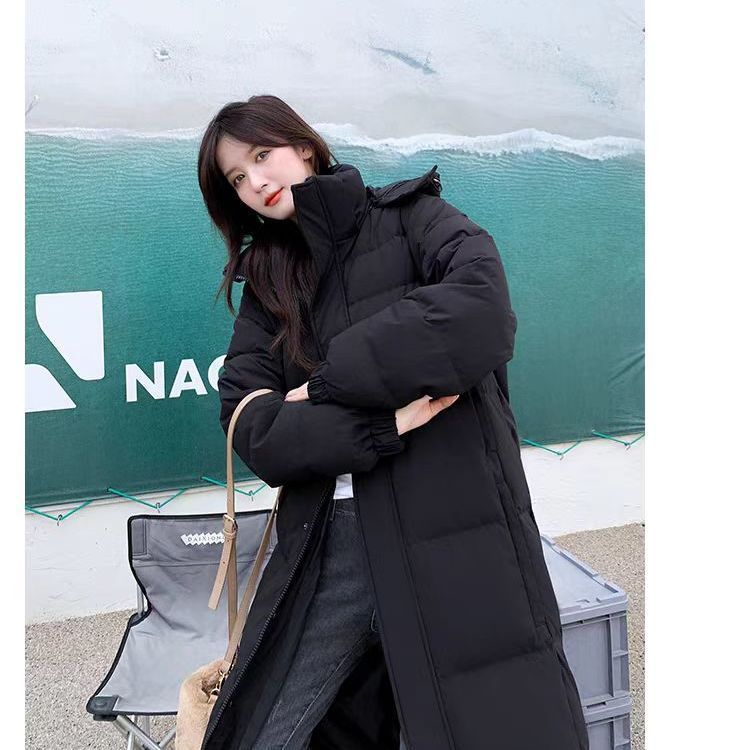 2025新款羽绒服女中长款中戏羽绒服长款过膝加厚白鸭绒羽绒衣外套细节图