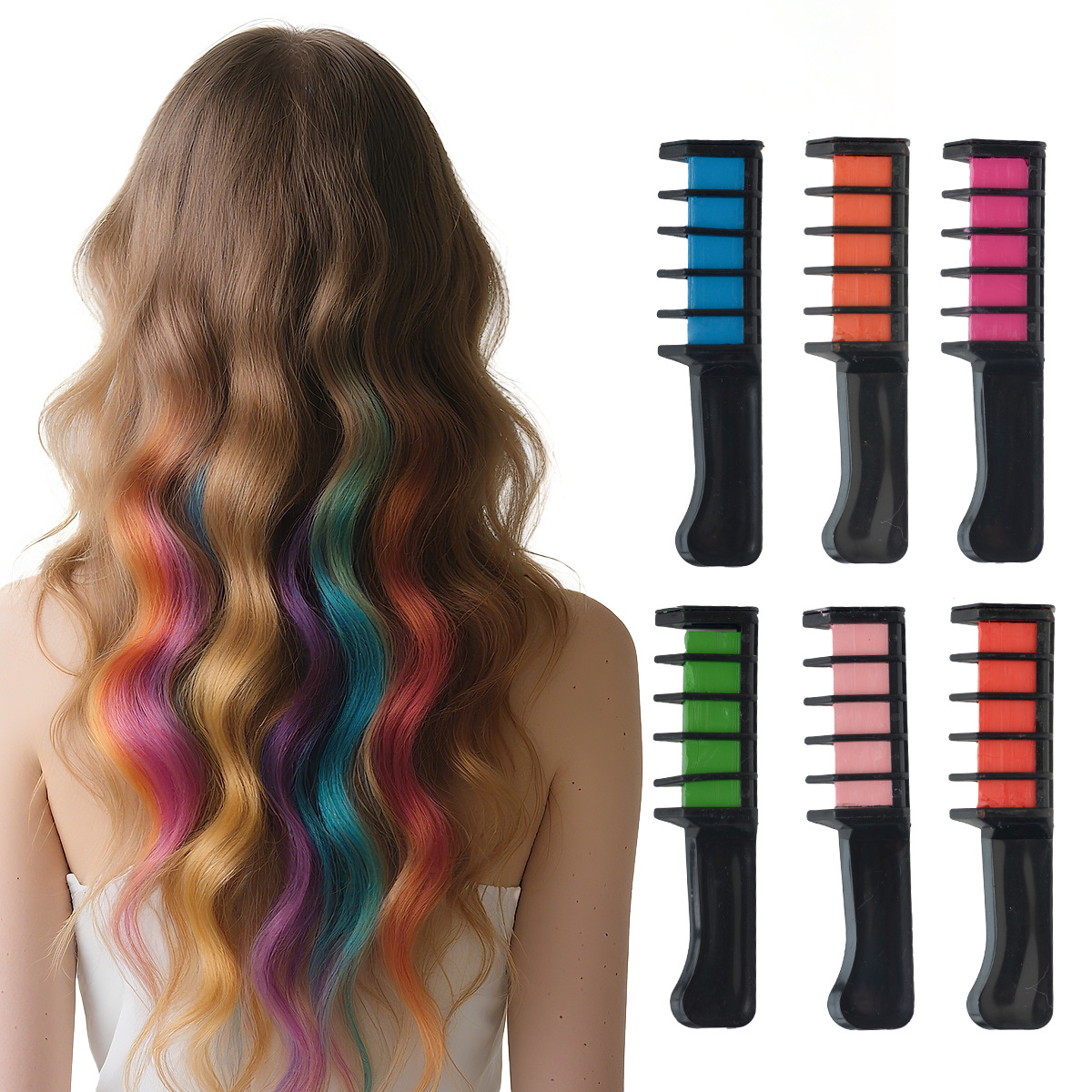 6色迷你染发梳一次性染发梳染发剂彩色染发HAIRCOMB
