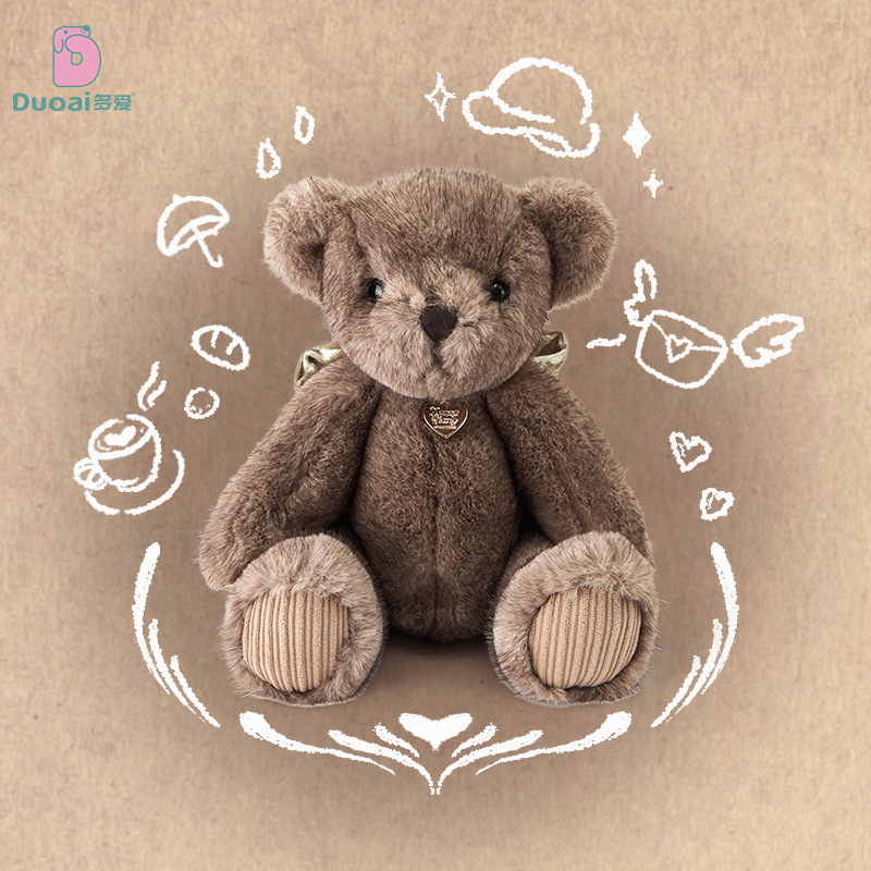 A new soothing bear plush toy doll from Duoai, a cute companion doll, a holiday gift, and a bed sleeping doll Specification image
