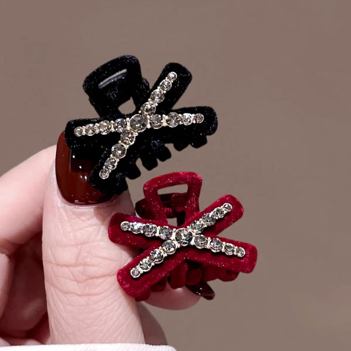 秋冬新款小抓夹发夹刘海夹发卡植绒金属小号抓夹公主头夹子侧边夹