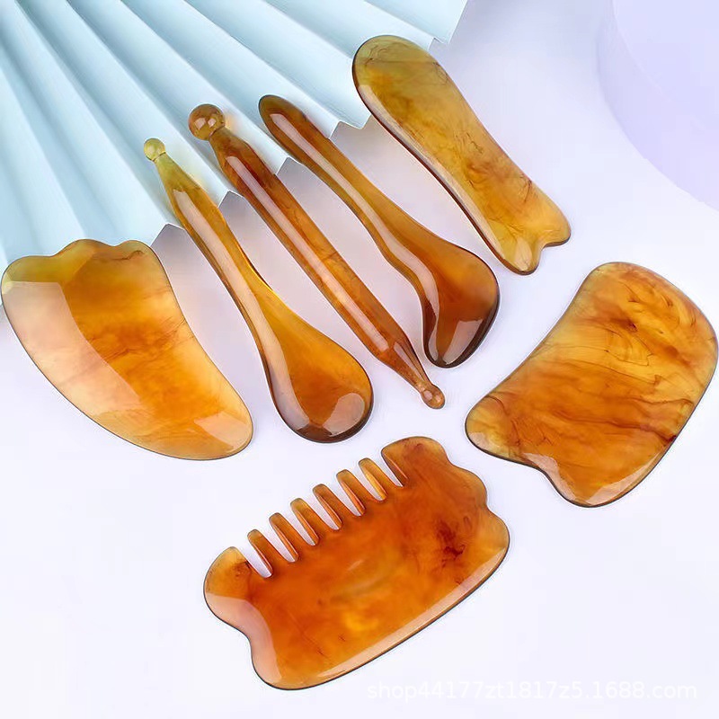 Gua sha board set, meridian brush, universal massage, tendon pulling, facial beauty, lifting and gua sha magic tool manufacturer wholesale