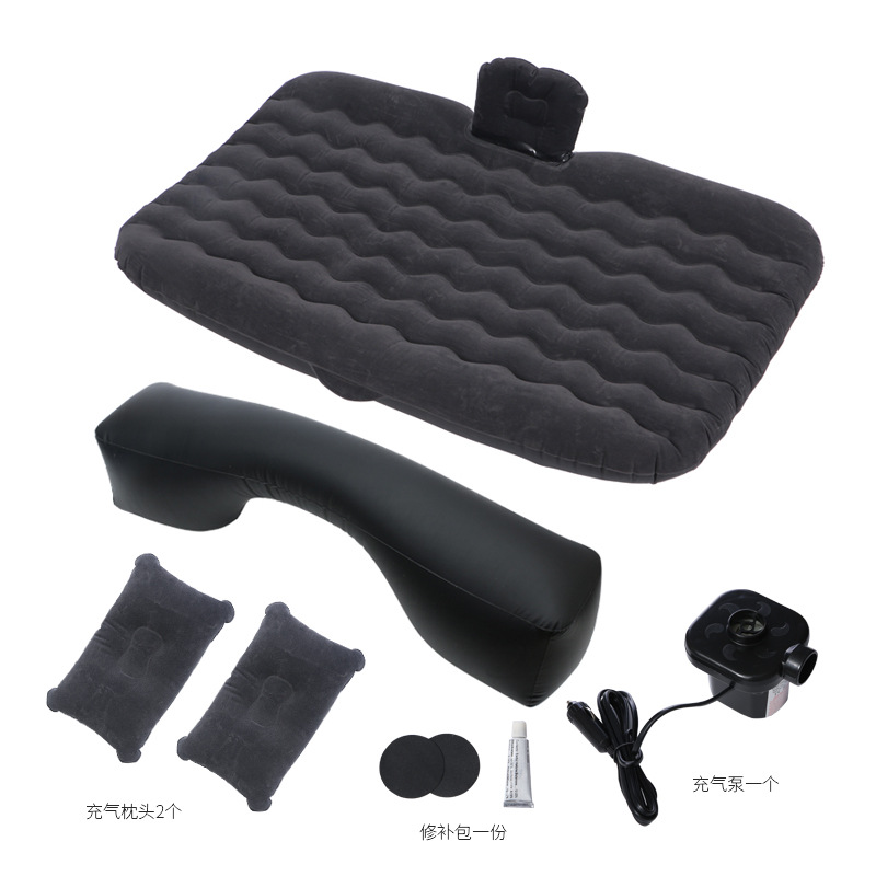 Dual-purpose inflatable bed for home and car, thickened wavy pattern car inflatable bed 138*80Bymaocar car inflatable mattress Item Picture