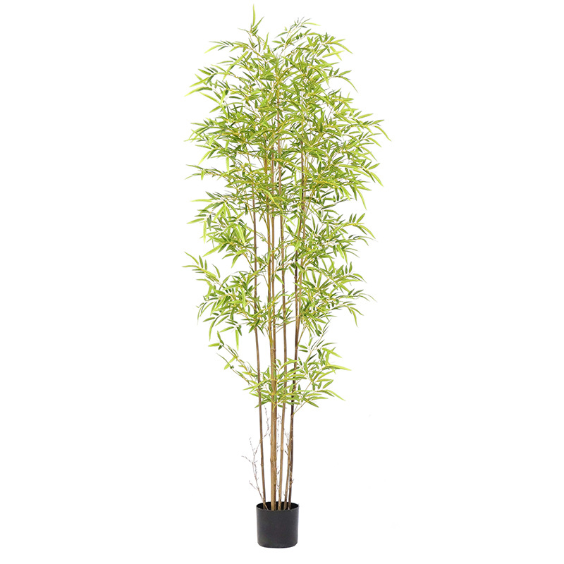 Customized wholesale of large-scale artificial plant bamboo potted plants for indoor floor-standing decoration, such as lucky bamboo and artificial green plant landscaping Item Picture