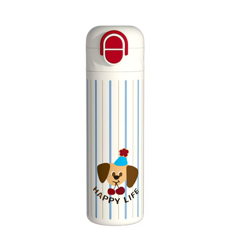 Double-drinking insulated cup, children's high appearance level, large-capacity straw water cup, student portable, bouncy, anti-drop, anti-scald, and drawstring cup Application Scenario