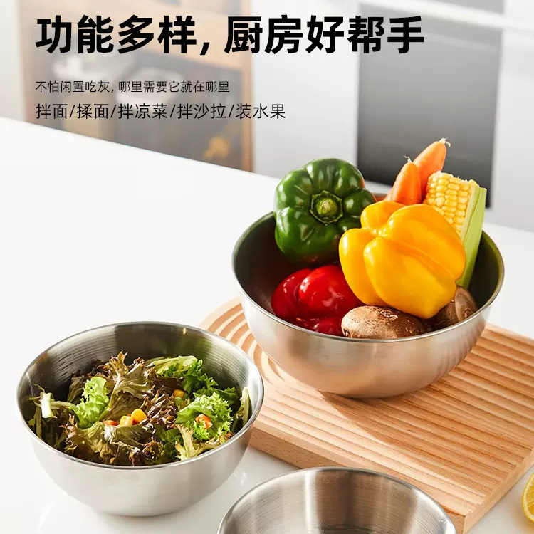 不锈钢碗商用/泡面碗/不锈钢双层碗/搪瓷碗/碗商用细节图