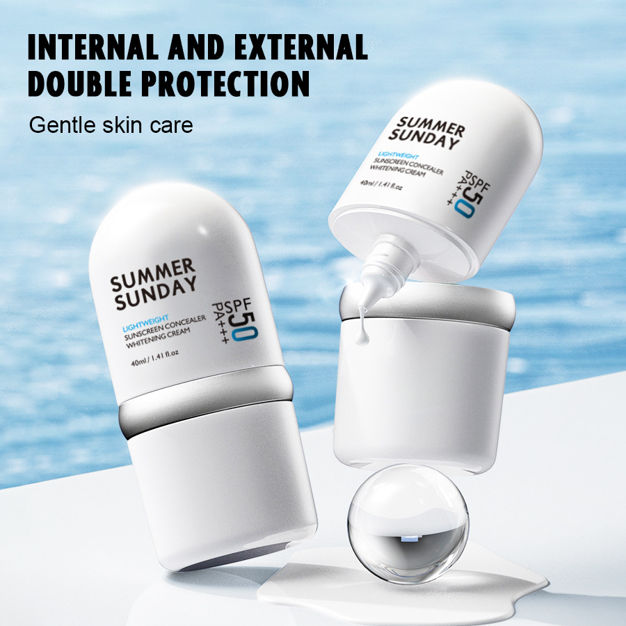 Cross-border best-selling English version sunscreen with SPF50+PA, facial care sunscreen and isolation cream, exclusively for export details Picture