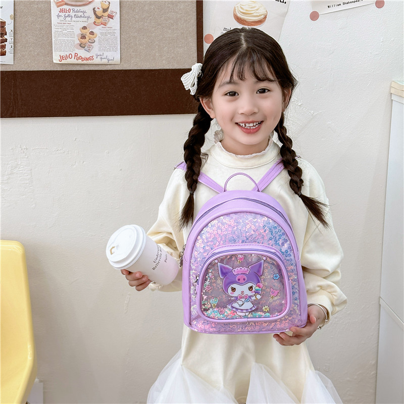 Cross-border 2024 New Kuromi Children's Schoolbag, Korean cartoon little girl princess Bag, Cute girls' backpack details Picture