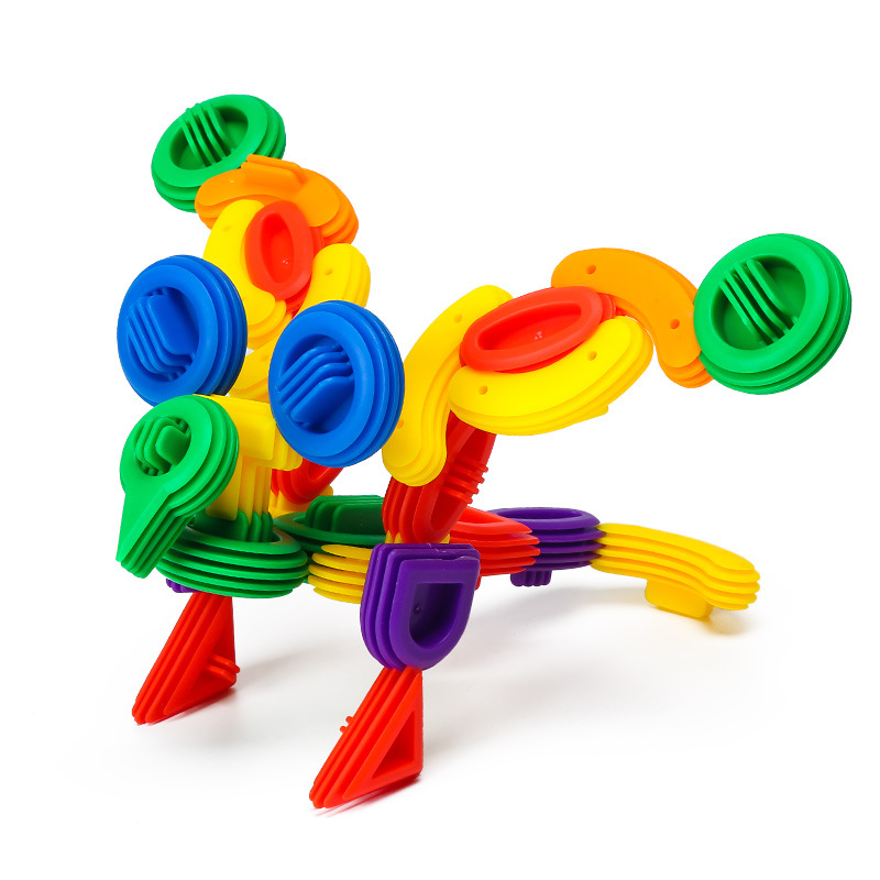 Hualong building block toys, plastic interlocking building blocks, desktop educational building blocks, intelligence building blocks, factory direct sales Item Picture
