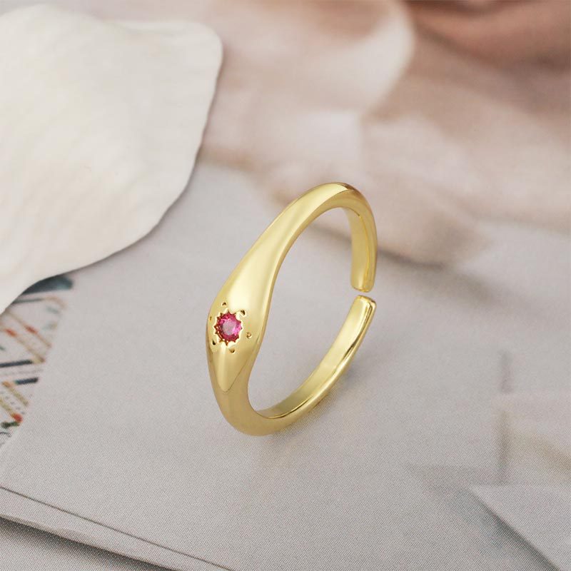 Cross-border simple and elegant women's high-end ring, niche and light luxury style bracelet, copper non-fading 18K gold jewelry opening