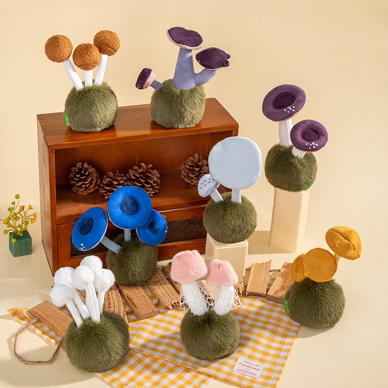 Enoki mushrooms, bamboo fungus, plush toys, wedding scattering dolls, office ornaments, plush toys, wholesale of trendy toys Application Scenario