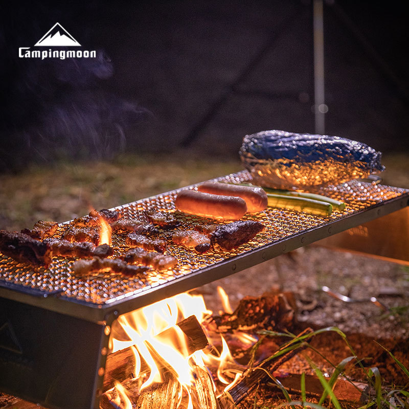 Outdoor barbecue grill, barbecue net basket, barbecue tool set, multi-functional fryer, barbecue tableware set, portable skewer holder, grill accessories details Picture