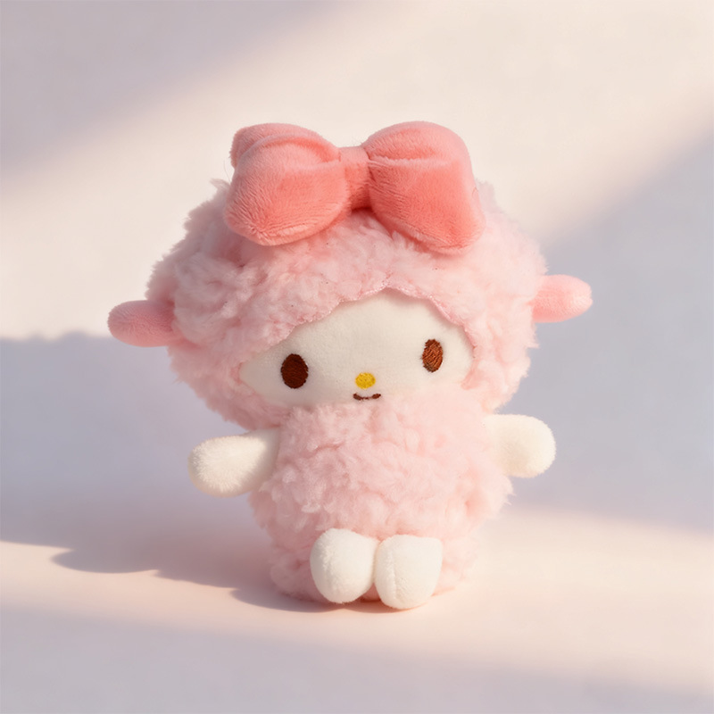 Cute little lamb pendant, pink plush bag pendant, small doll bag pendant, decorative bag, high-end small gift Specification image
