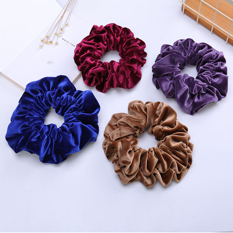 New Korean-style velvet hairpin large intestine hair band women's fashionable headwear with high elasticity. Wholesale of large intestine hair bands details Picture